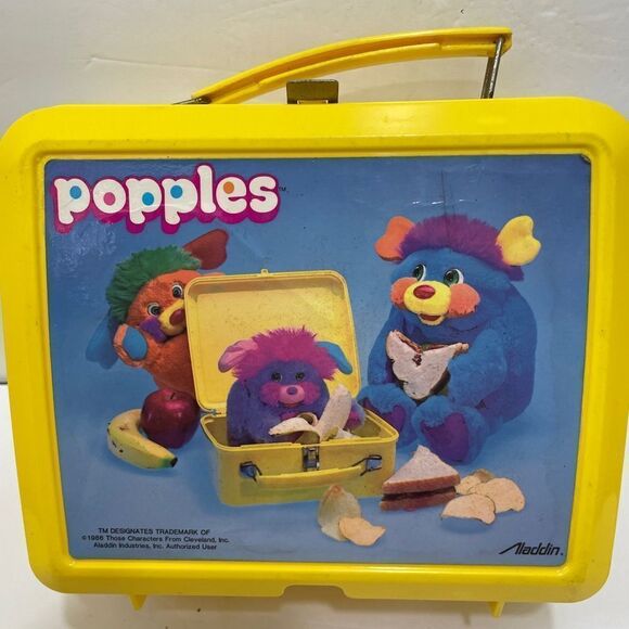 VINTAGE 1986 POPPLES PLASTIC LUNCH BOX WITH THERMOS - Picture 5 of 15